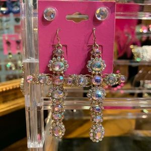 Katy Perry for Claire’s rhinestone cross earrings